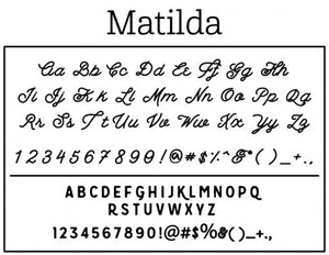 Matilda Personalized Self-inking Round Return Address Design Font