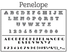 Penelope Personalized Self-inking Round Return Address Stamp Font