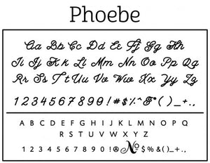 Phoebe Personalized Self-inking Round Return Address Design Font