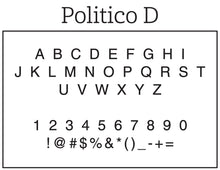 Politico Personalized Self-inking Round Return Address Design Font