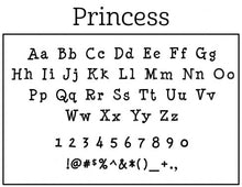 Princess Personalized Self-inking Round Return Address Design Font