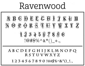 Ravenwppd Rectangle Personalized Self Inking Return Address Stamp font 