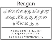 Reagan Rectangle Personalized Self Inking Return Address Stamp font 