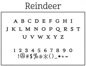 Reindeer Personalized Self-inking Round Return Address Design Font