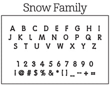 Snow Family Personalized Self-inking Round Return Address Stamp Font