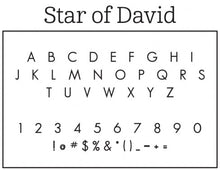 Star of David Personalized Self-inking Round Return Address Stamp Font