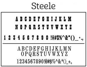 Steele Personalized Self-inking Round Return Address Stamp Font