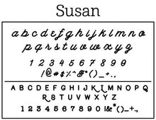Susan Rectangle Personalized Self Inking Return Address Stamp font 