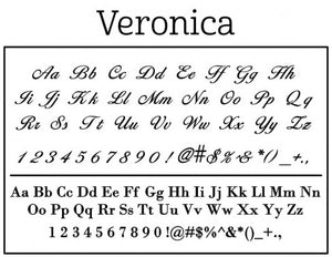 Veronica Personalized Self Inking Return Address Stamp font