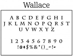 Wallace Round Personalized Self Inking Return Address Stamp font