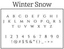 Winter Personalized Self-inking Round Return Address Stamp Font