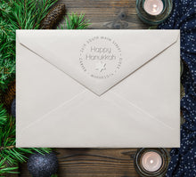 Happy Hanukkah Return Address Envelope Embosser