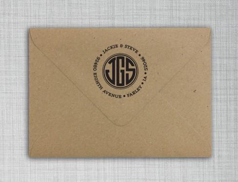 Custom Logo Round Self Ink Return Address Rubber Stamp, Logo stamp - USA  Seller