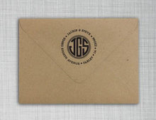 Jackie Personalized Self-inking Round Return Address Stamp on Envelope