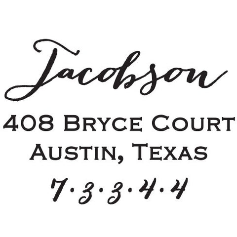 Jacobson Self Inking Return Address Stamp