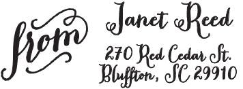 Janet Rectangle Personalized Self Inking Return Address Stamp