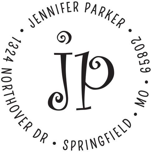 Jennifer Personalized Self-inking Round Return Address Stamp