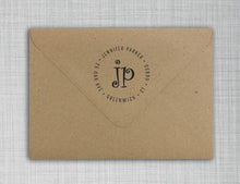 Jennifer Personalized Self-inking Round Return Address Stamp on Envelope