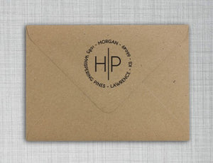 Morgan Personalized Self-inking Round Return Address Design on Envelope