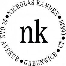 Nicholas Personalized Self-inking Round Return Address Design 