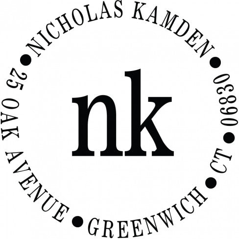 Nicholas Personalized Self-inking Round Return Address Design 