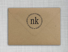 Nicholas Personalized Self-inking Round Return Address Design on Envelope