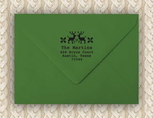 Nordic Personalized Self-inking Round Return Address Design on Envelope
