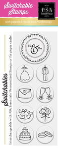 PSA Essentials <r & Mrs Switchable Craft Stamp Pack 