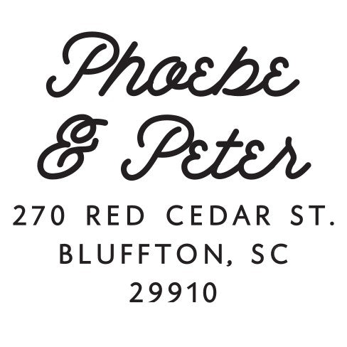 Phoebe Personalized Self-inking Round Return Address Design