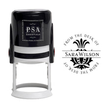 Round PSA Essentials Personalized Self-Inking Desk Stamp