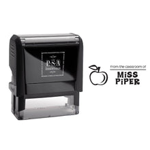 Rectangle PSA Essentials Personalized Self-Inking Teacher Stamp Black