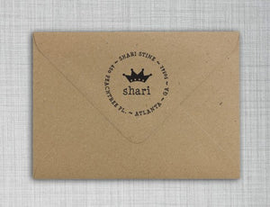 Princess Personalized Self-inking Round Return Address Design on Envelope