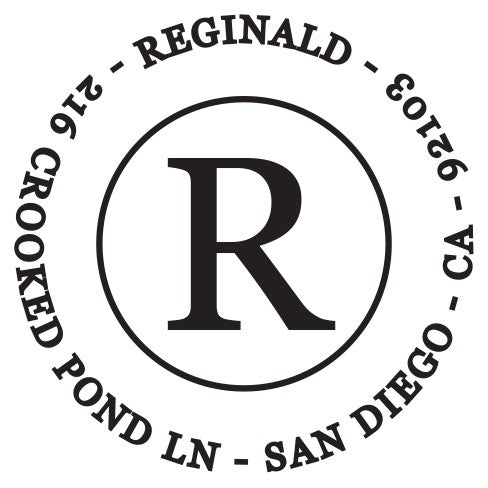 Reginald Personalized Self-inking Round Return Address Design