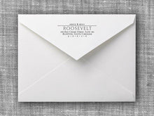 Roosevelt Rectangle Personalized Self Inking Return Address Stamp on Envelope