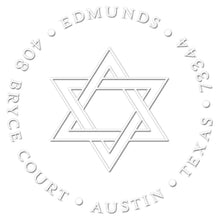 Star of David (outline) Return Address Embosser