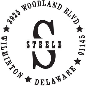Steele Personalized Self-inking Round Return Address Stamp