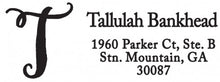 Tallulah Personalized Self Inking Return Address Stamp