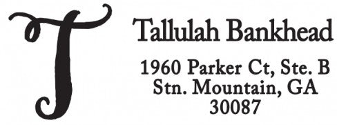 Tallulah Personalized Self Inking Return Address Stamp