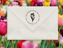 Tulips Return Address Stamp