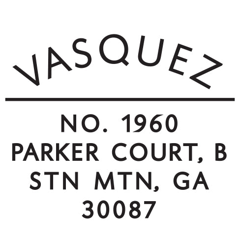 Vasquez Round Personalized Self Inking Return Address Stamp