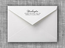 Washington Rectangle Self Inking Return Address Stamp on Envelope